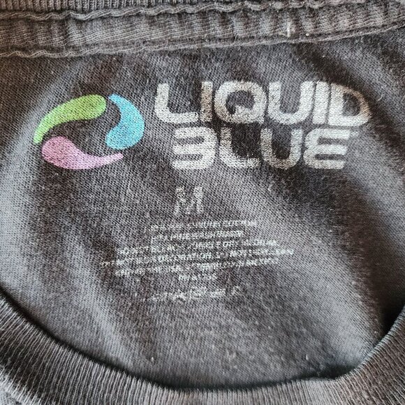 Liquid Blue Pink Floyd The Dark Side of the Moon Black Graphic T-Shirt Medium - Picture 5 of 5